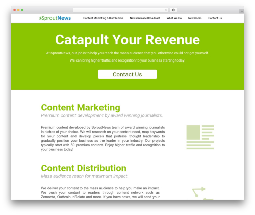Sprout WordPress page theme - sproutnews.com