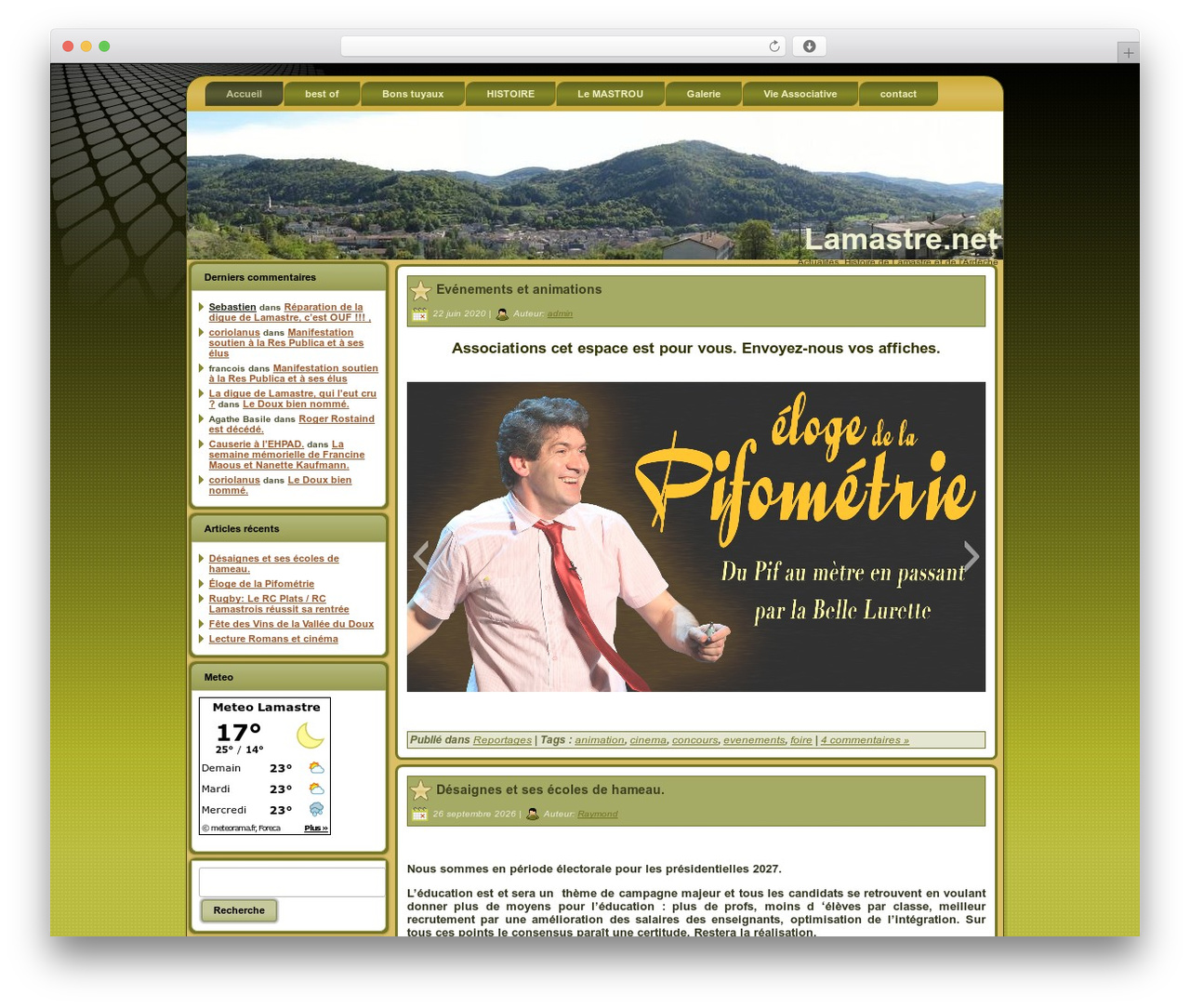 Theme WordPress lamastre007 - lamastre.net