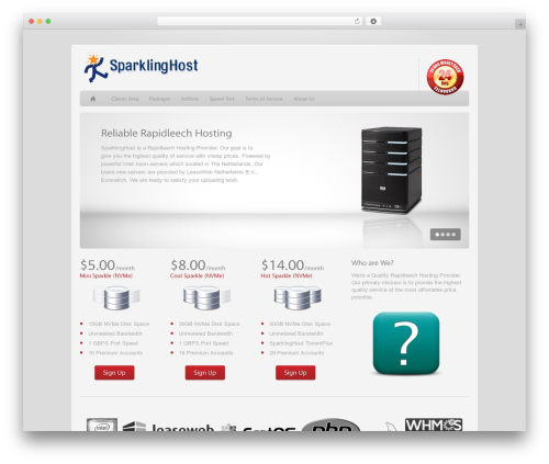 WordPress theme Epsilon - sparklinghost.com