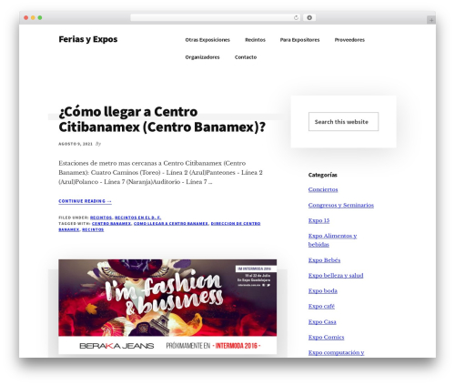 WordPress theme Genesis - feriasyexpos.com