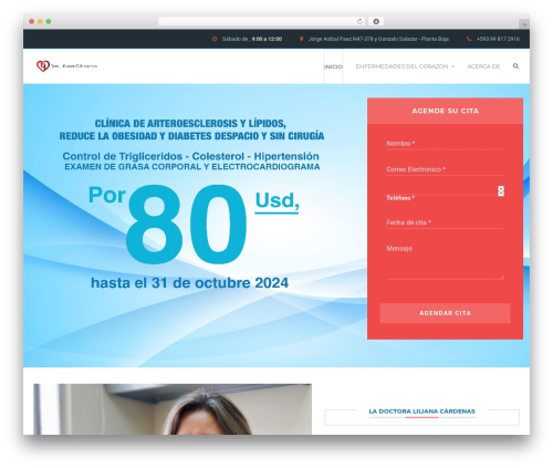 WordPress theme MedicPlus - cardiologoenquito.com