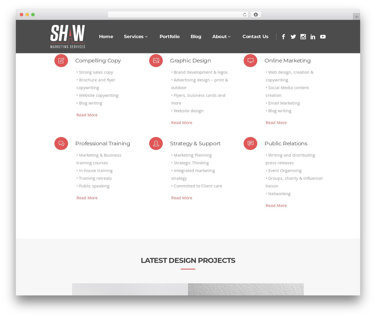 WordPress theme Pitch - shawmarketingservices.com