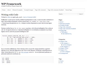 WordPress website theme WP Framework by Ptah Dunbar