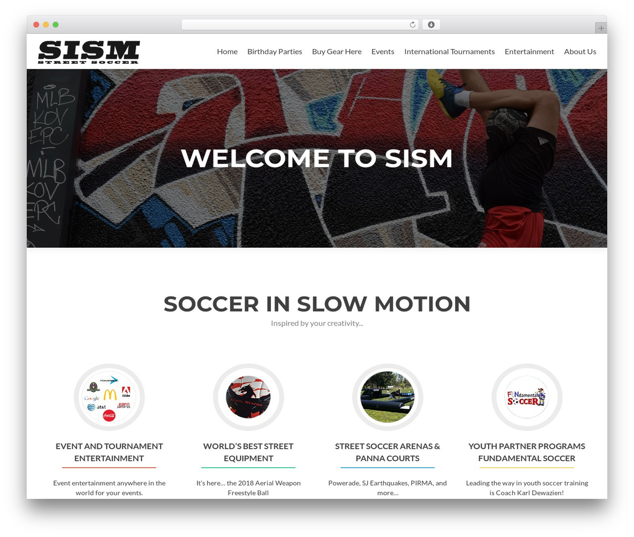 WordPress website theme Zerif PRO - soccerinslowmotion.com
