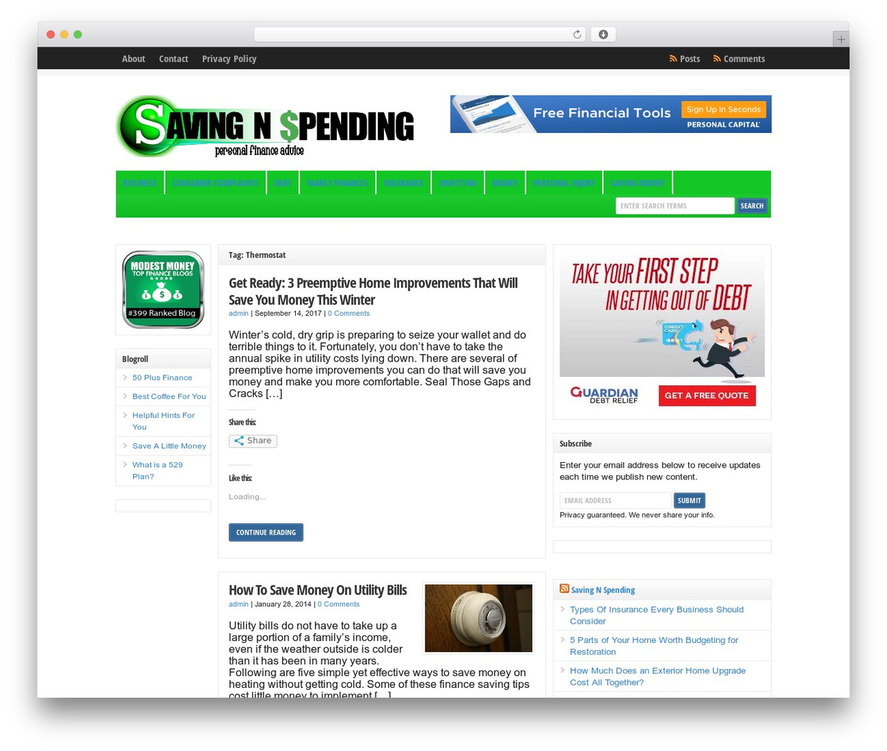 WP-Clear WP theme - savingnspending.com
