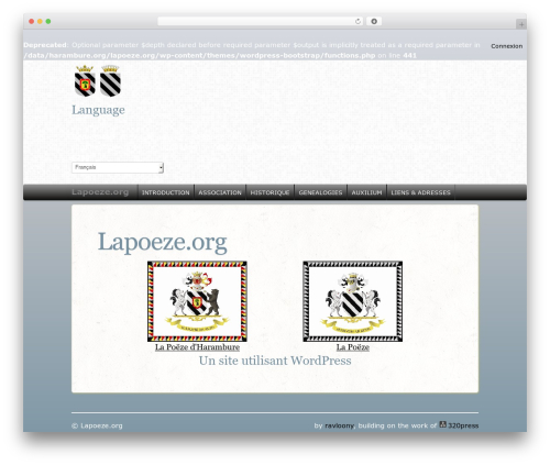 WP theme Wordpress Bootstrap - lapoeze.org
