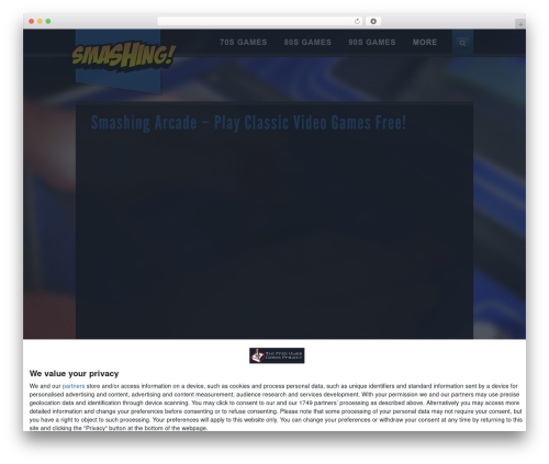 Xebax WordPress gaming theme - smashingarcade.org