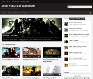 Arras newspaper WordPress theme by Melvin Lee