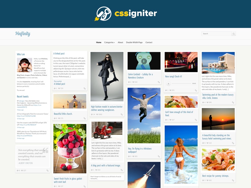 Best WordPress theme Pinfinity Child Best WordPress theme Pinfinity Child