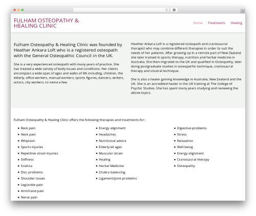 Best WordPress theme Bold Image - fulhamosteopathandhealingclinic.com