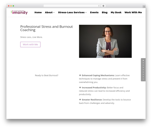 Dondivi builder WordPress plugin - coachingbymandy.com