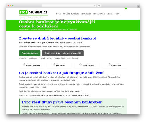 Elegantica WordPress theme - stopdluhum.cz
