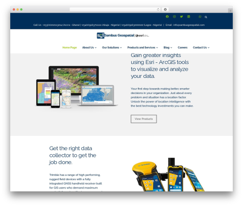 LeadEngine WordPress page theme - sambusgeospatial.com