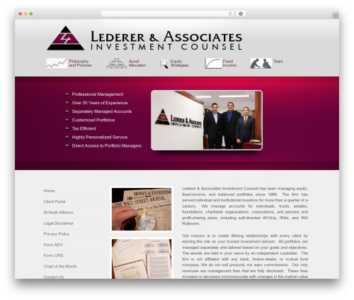 Prosto theme WordPress portfolio - lederer-associates.com