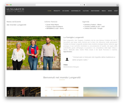 Quattro WordPress theme - lungarotti.it