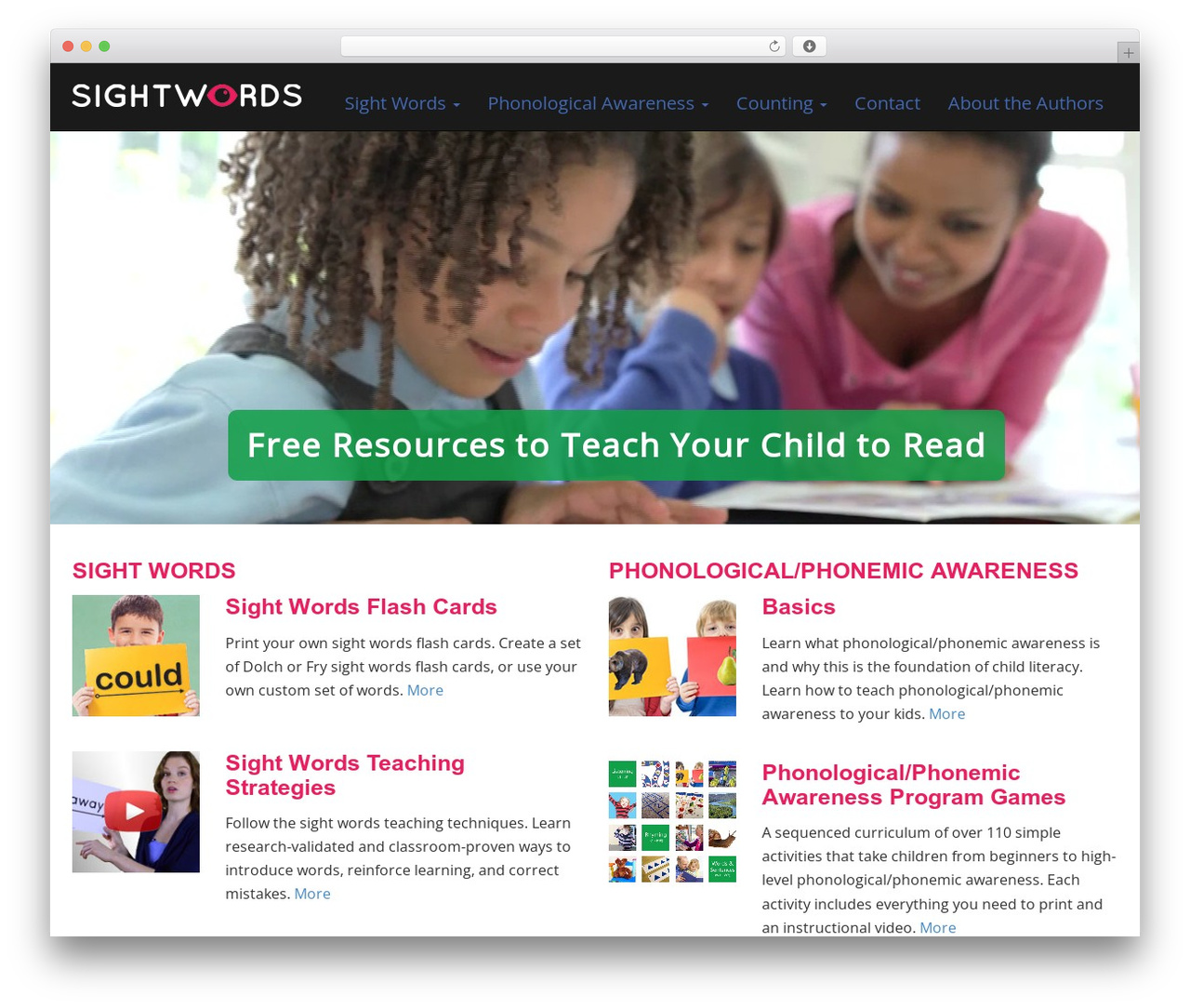 Roots WordPress theme - sightwords.com