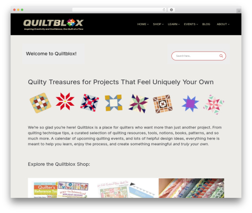 Superb eCommerce WordPress store theme - quiltblox.com