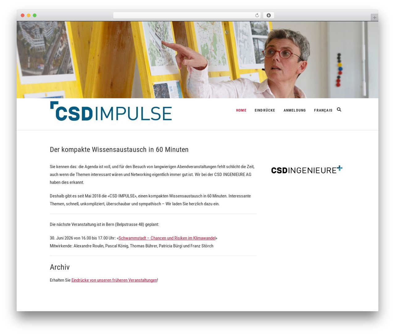 Theme WordPress Event - csd-impulse.ch
