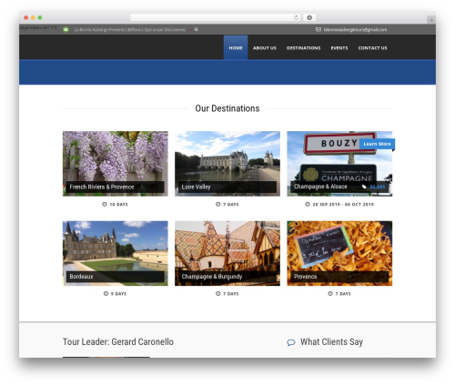 Tour Package WordPress theme - lbatours.com