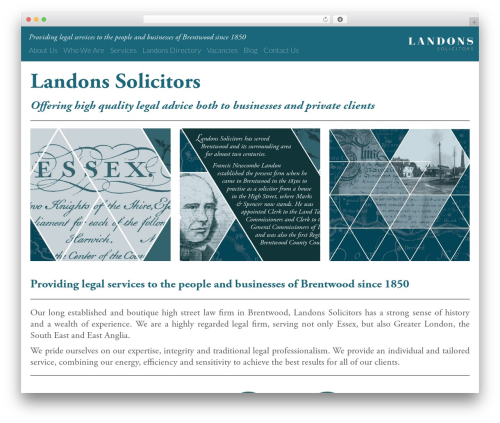 WordPress theme landons - landons.co.uk