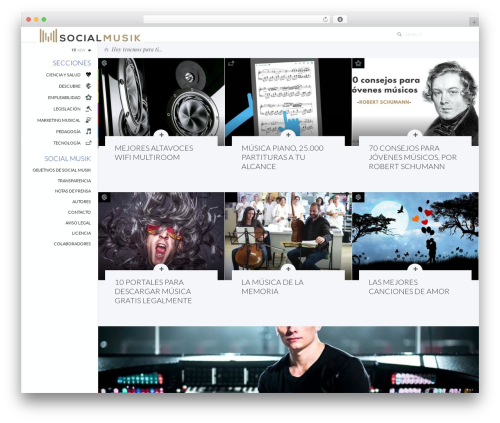 WordPress theme Implicit - socialmusik.es