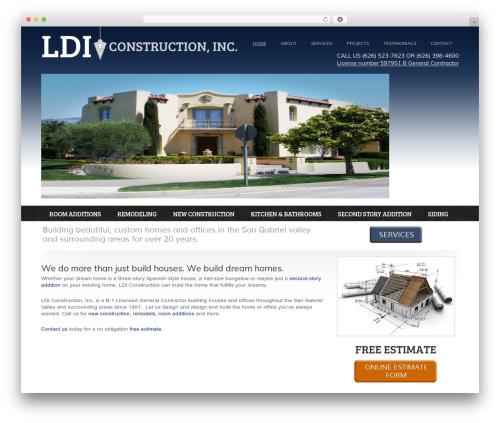 WordPress website theme Prototype - ldiconstruction.com