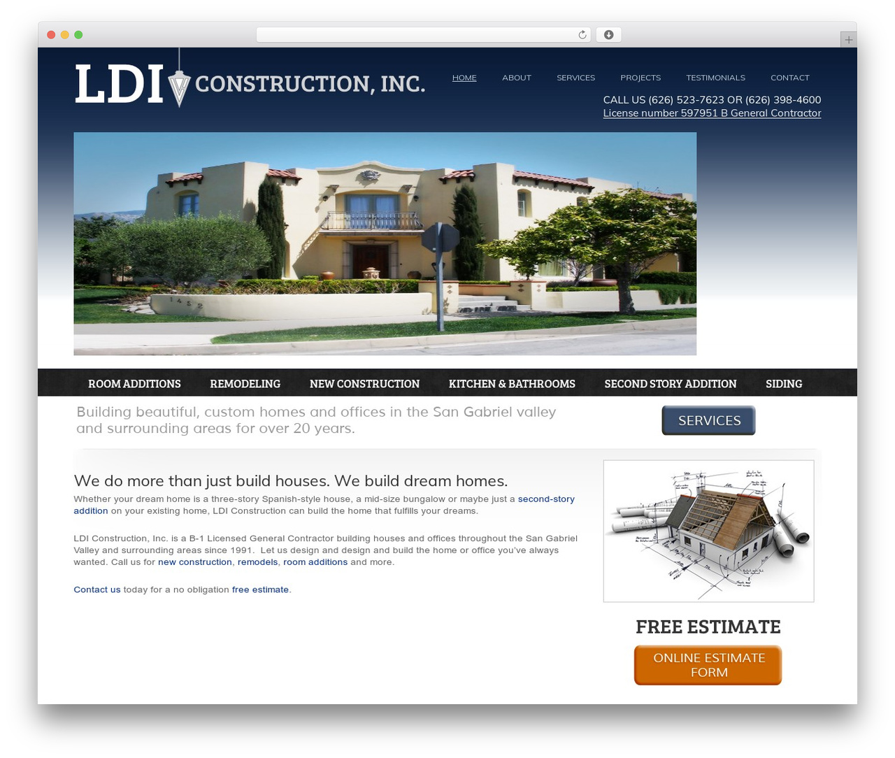 WordPress website theme Prototype - ldiconstruction.com WordPress website theme Prototype - ldiconstruction.com