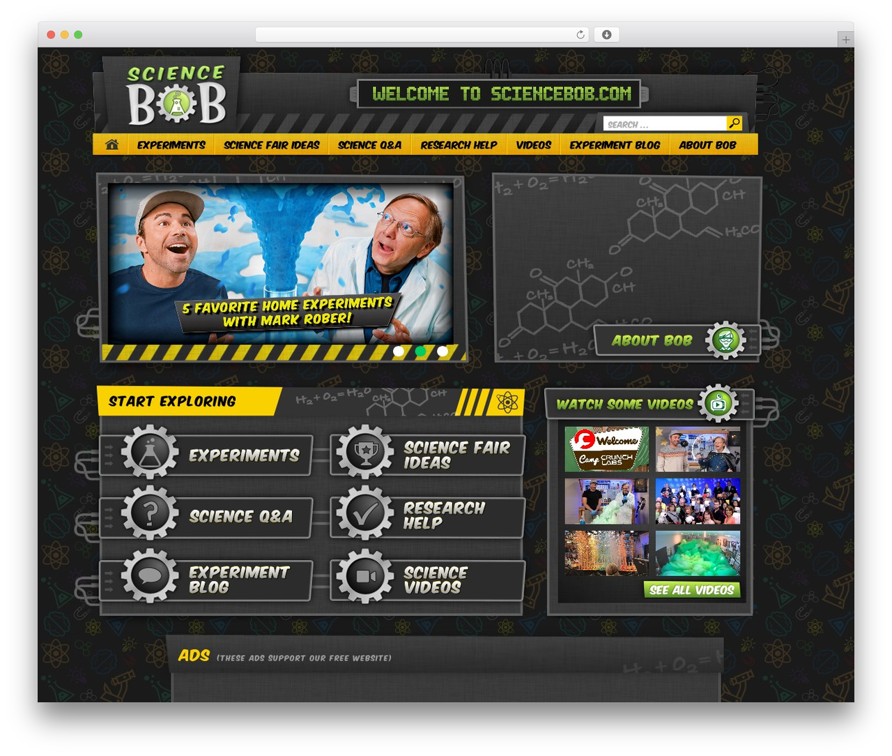 WordPress website theme Science Bob - sciencebob.com WordPress website theme Science Bob - sciencebob.com