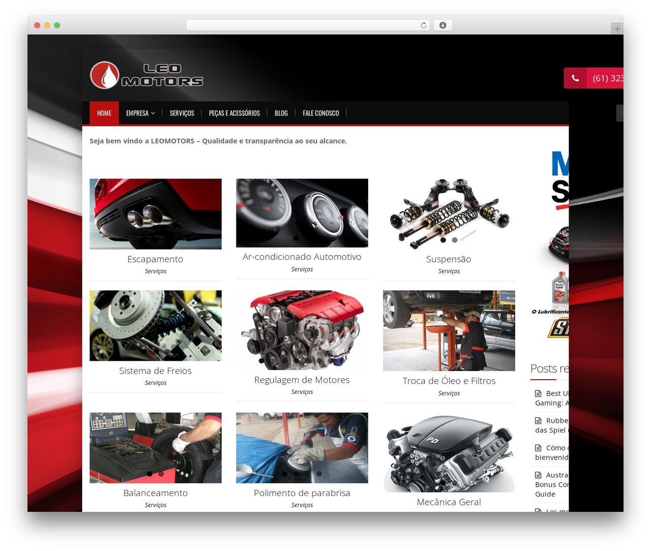 alterna8 WordPress theme - leomotors.com.br