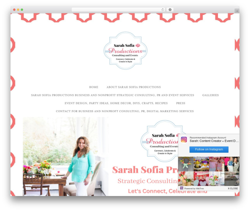 Best WordPress theme Flourish Theme - sarahsofiaproductions.com