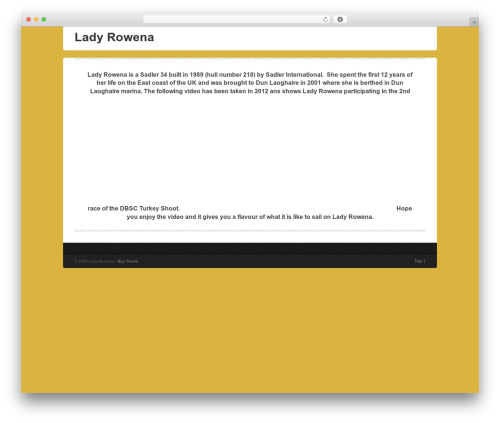 Bizz WordPress website theme - ladyrowena.net