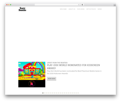 Boldial WordPress theme design - scarybeasties.com