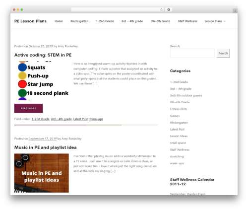 Hailey theme WordPress - pelessonplan.com