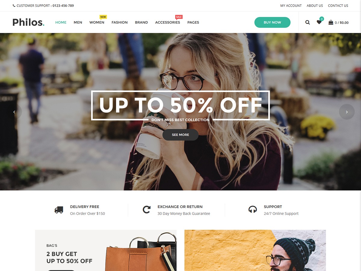 Philos Child WordPress store theme by Nileforest