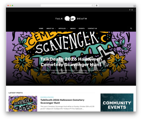 The Next Mag WordPress website theme - talkdeath.com