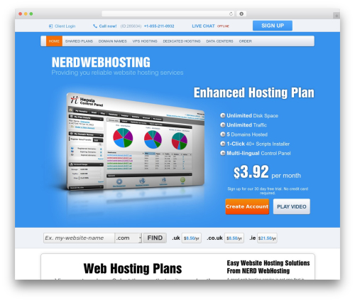 Theme WordPress FeatureHosting - nerdwebhosting.com