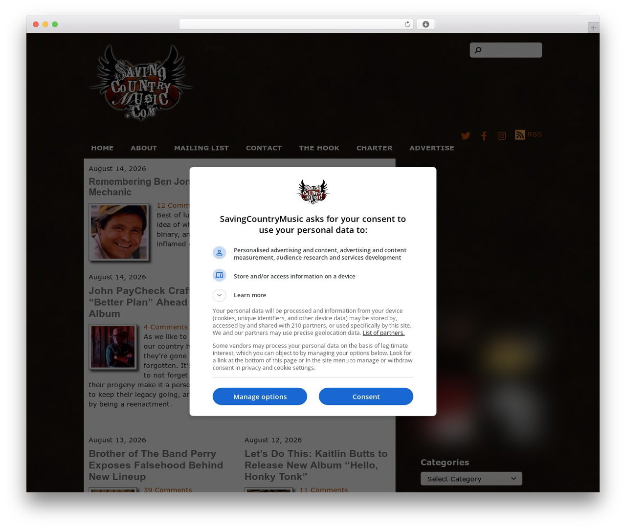 Themify Basic WordPress theme design - savingcountrymusic.com