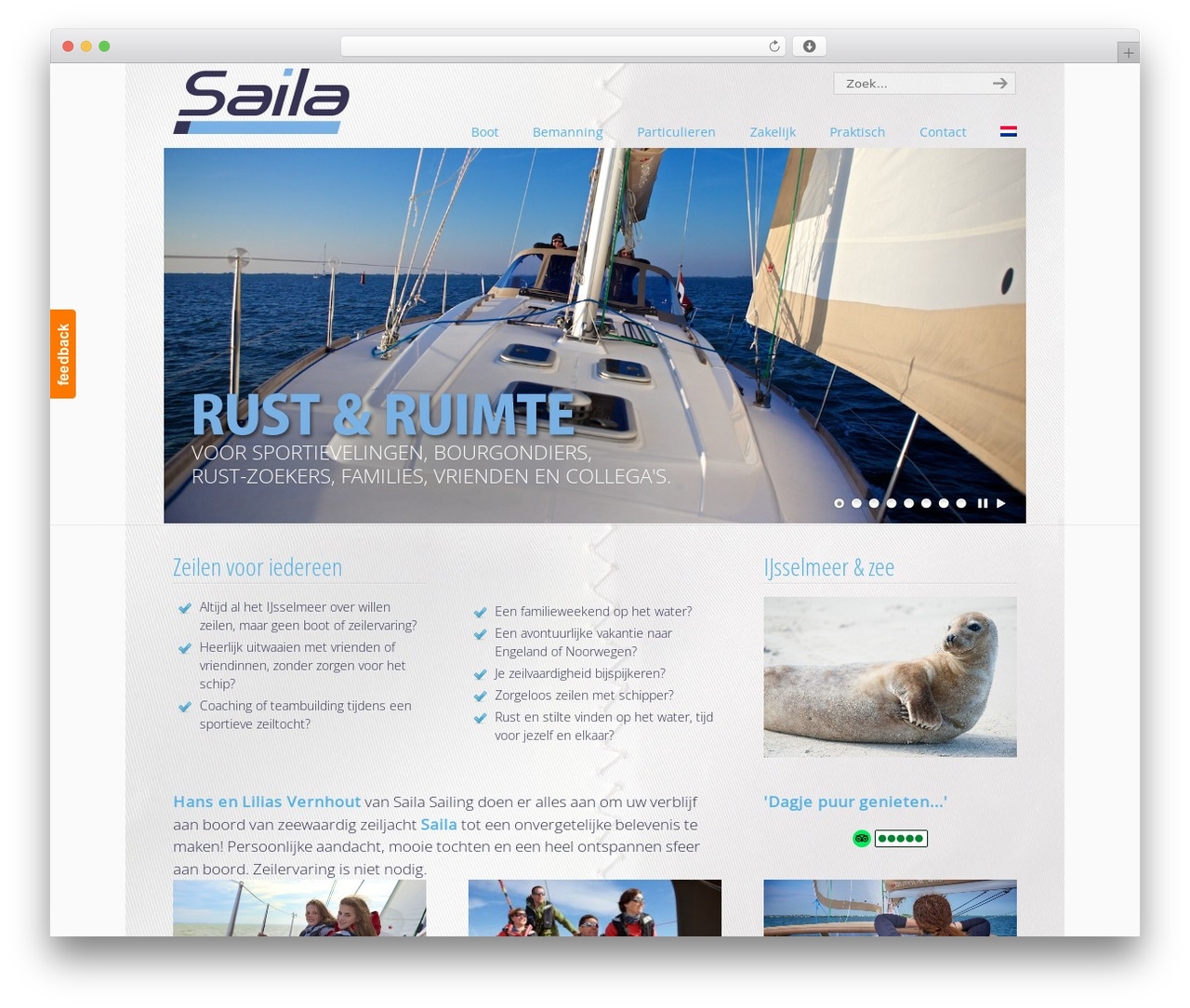 U-Design best WordPress theme - sailasailing.nl
