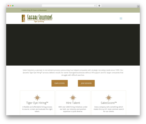 WordPress theme Betheme - safarisolutions.com