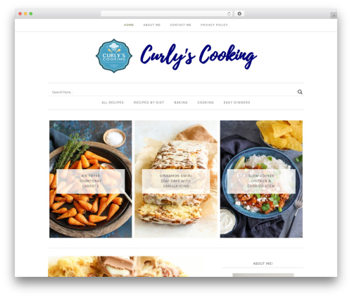 WordPress theme Divine Theme - curlyscooking.co.uk
