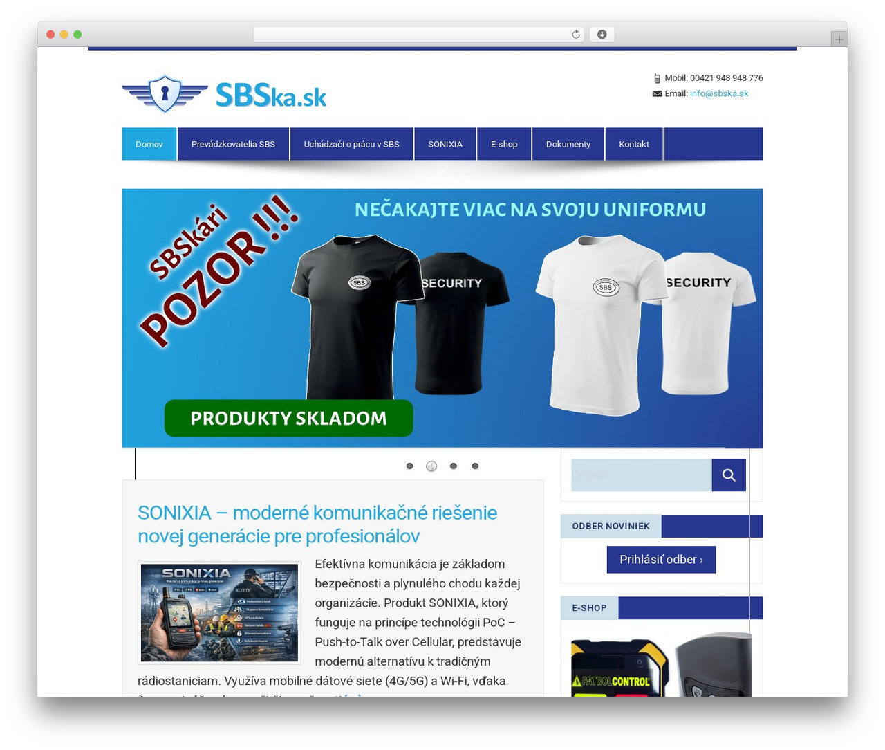 Biscaya theme WordPress - sbska.sk