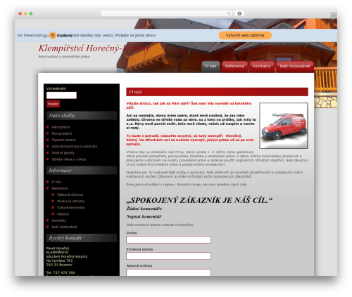 CW Red theme WordPress - klempirstvihorecnykoutny.cz