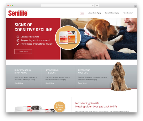 Durus WordPress page theme - senilife.com