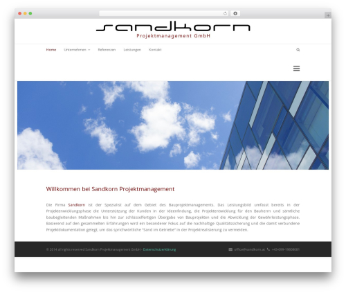 Renown WordPress website theme - sandkorn.at