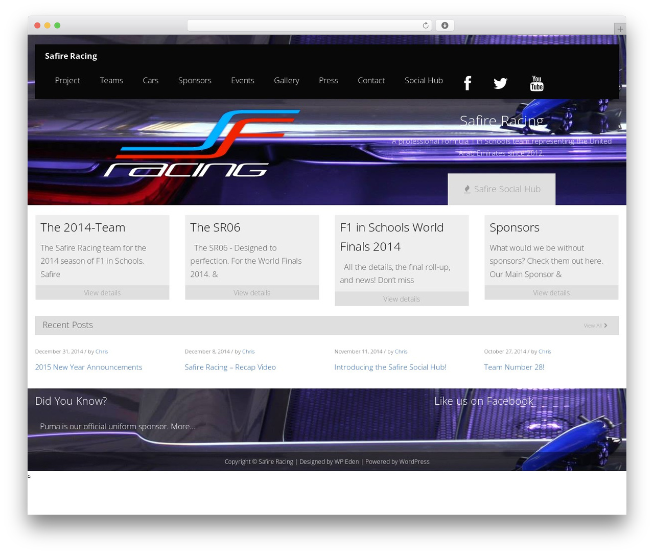 Sensitive WordPress theme - safireracing.com Sensitive WordPress theme - safireracing.com