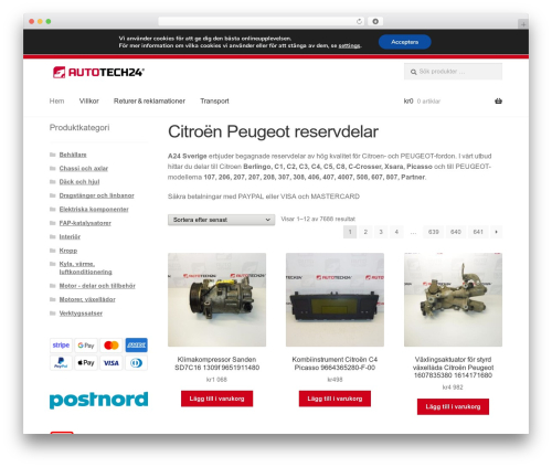 Storefront WordPress ecommerce theme - autotech24.se
