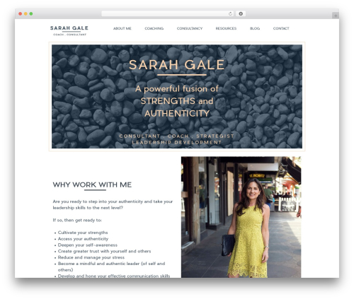 Theme WordPress Hydrogen - sarahgale.com.au