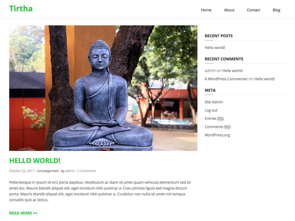 Tirtha WordPress blog theme Tirtha WordPress blog theme