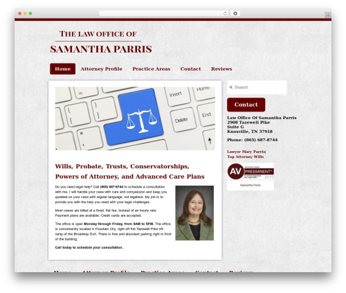 Violetts WordPress website theme - samanthaparrislaw.com
