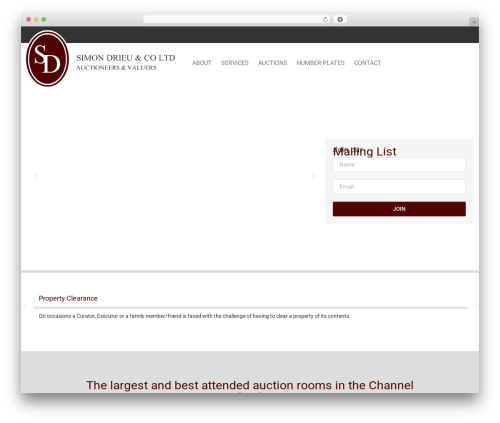 Touchcarousel WordPress plugin - jerseyauctioneers.com